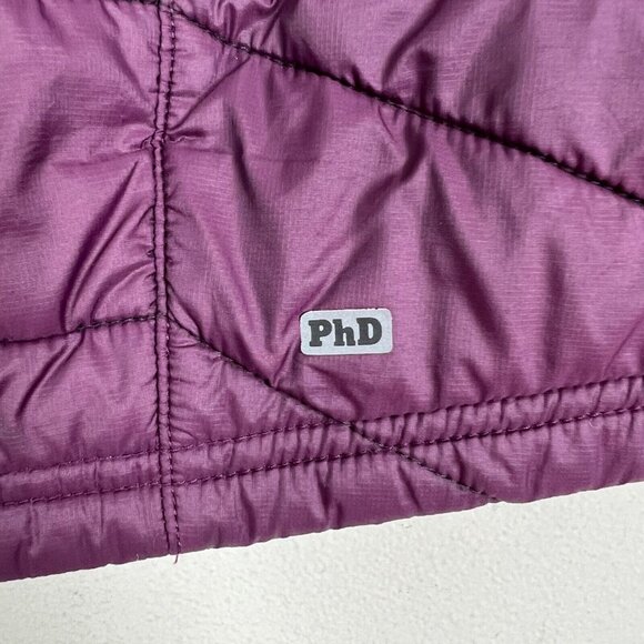 Smartwool PhD Smartloft Puffer Skirt Womens XS Purple Insulated Snap Button Up - Picture 7 of 12